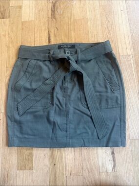 Liverpool Olive Green Belted Mini Skirt